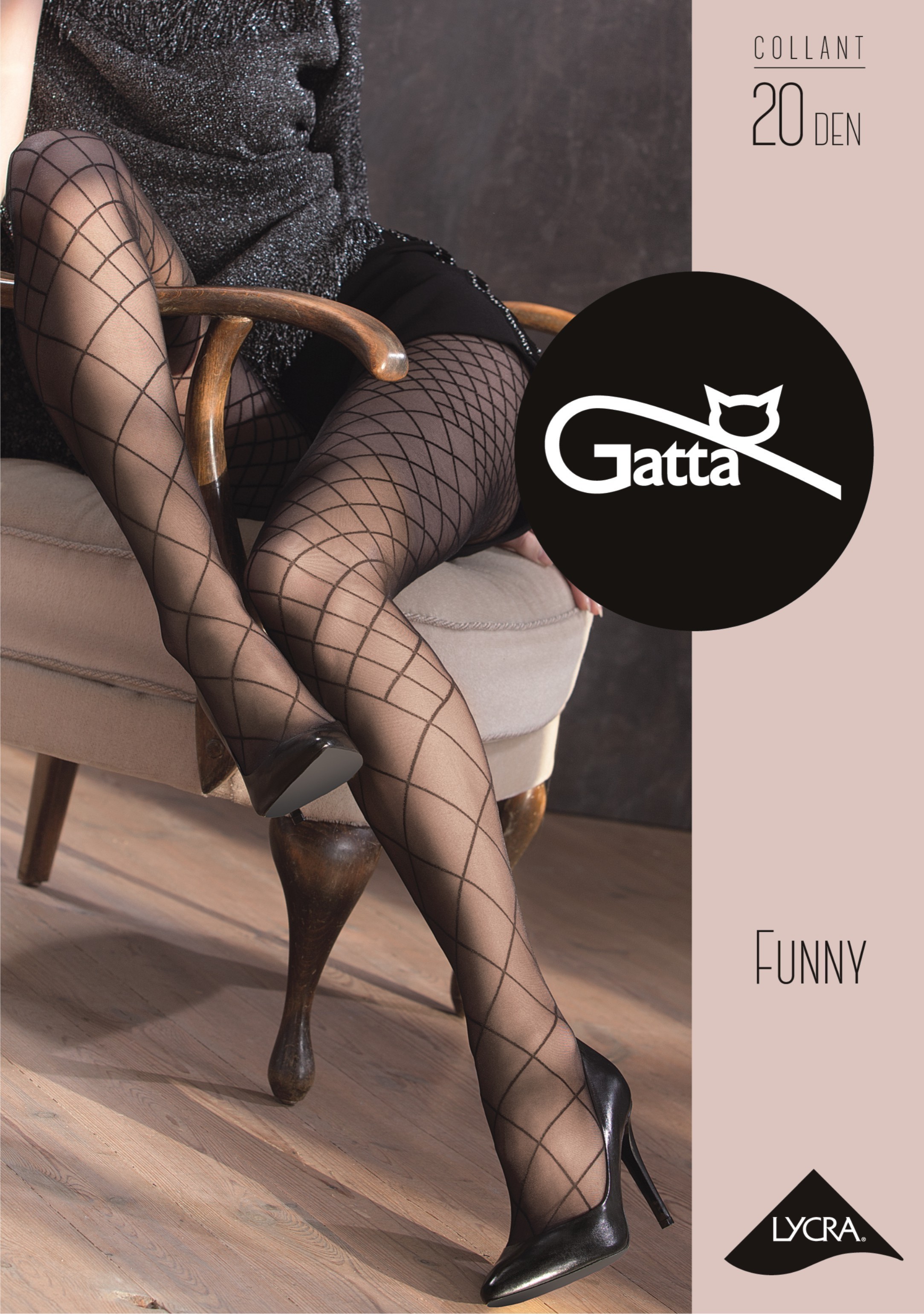 GATTA Funny 06 Stars Pattern Tights 20 Den - Gatta Hosiery USA LLC