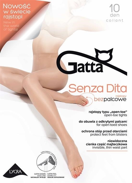 Ultra Sheer Toeless Tights - 10 den - SENZA DITA - Gatta Wear