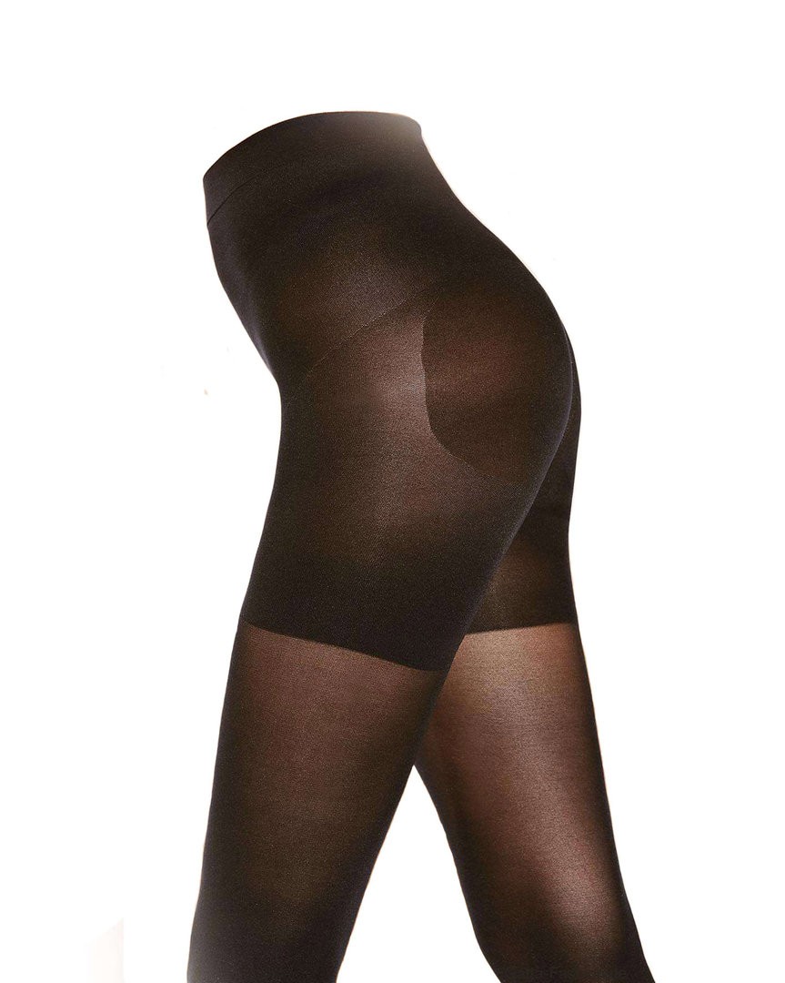 Sheer Black Patterned Tights with Bow Details - 20 den - SWEETY 14 - FINAL  SALE - NO RETURNS