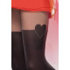 Mock Over-the-Knee Tights with Heart Details - GIRL-UP 27