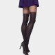 Mock Over-the-Knee Tights with Ribbed Pattern - GIRL-UP 32