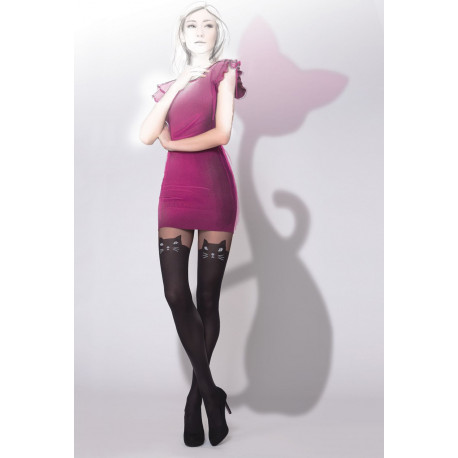 Mock Over-the-Knee Cat Tights - GIRL-UP CAT