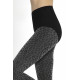 Opaque Microfiber Tights with Graphic Pattern - Sassi 07 - topino/nero